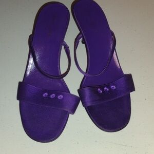 Kate Spade purple strappy heel slip-ons size 8